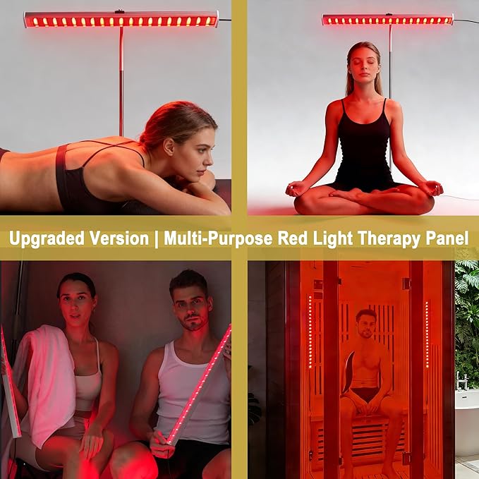 Red Light Therapy for Body Face Infrared Light Therapy for Sauna with Adjustable Stand 660nm and 850nm Near Infrared LED Lights Panel