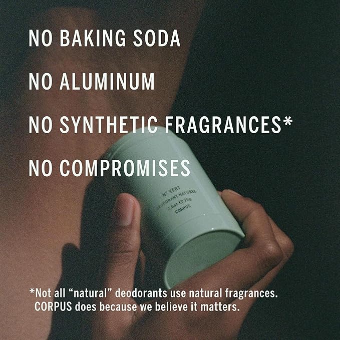 CORPUS - Natural Deodorant Stick For Sensitive Skin | Aluminium + Baking Soda Free | Unisex Non-Toxic Made In The USA (Nº Green)