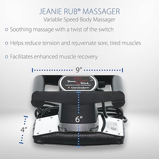 Core Products Jeanie Rub Variable Speed Massager Sheepskin Pad Cover Bundle