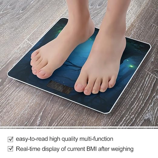 Forest Weight Scale Large Digital Bathroom Scales with Bright LED Display Non Slip Digital Scale and Step On Fashion Weighing Machine for Body