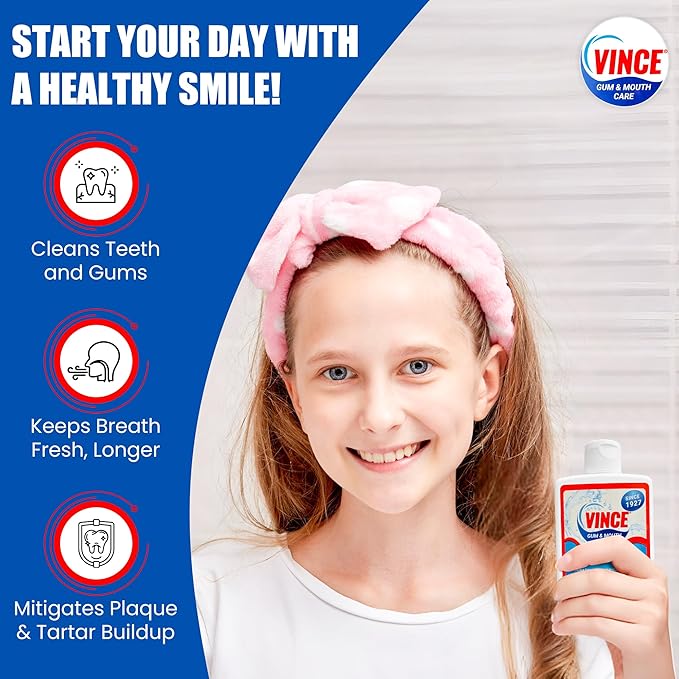 Vince Gum &amp Mouth Toothpaste Powder - Dentifrice &amp Mouthwash - Cavity Prevention - Gingivitis - Irritated Bleeding &amp Receding Gums - Canker Sore - Bad Breath - Inflammation - Tonsil Stone
