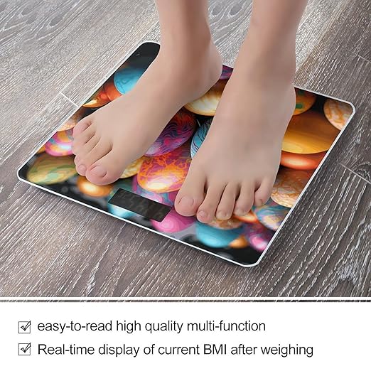 Easter Day Colorful Eggs Scale for Body Weight Smart Scales Digital Bathroom Scale High Precision Weighing Scales with Large Display Weighing Machine for People