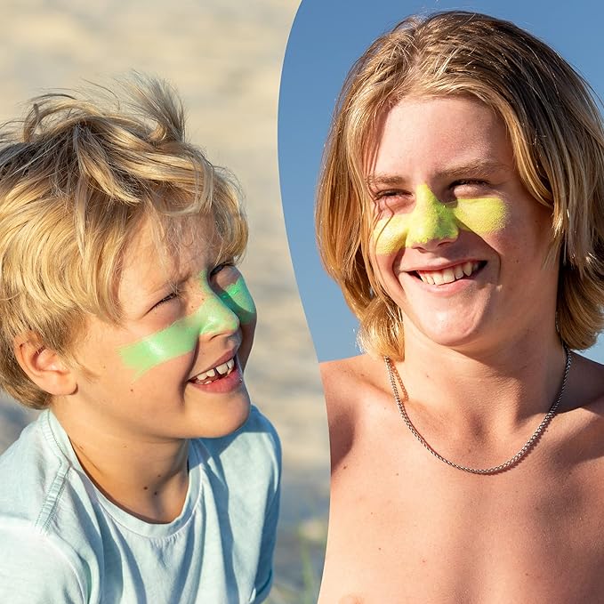 Sun Zapper Zinc Stick Mineral Sunscreen (Light Skin Tone Pink Blue Green Yellow) SPF 50+ Water Resistant for Face &amp Body Adults Kids 8-Pack Broad Spectrum Sun Block Made in Australia