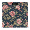 Digital Bathroom Scale for Body Weight Scale with Bright LCD Display High Accuracy Step-On Technology Auto On/Off Green Floral Pattern Digital Scales 400 Lbs /180kg