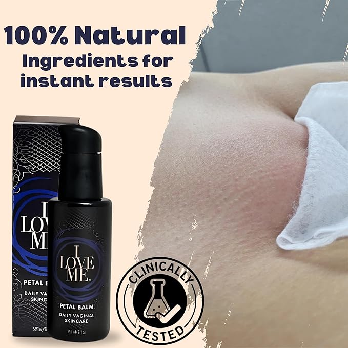 Petal Balm Daily Vaginal Skincare - Vulva Balm for Vaginal Dryness &amp Itching - Clinically Tested Natural Vaginal Moisturizer for Sensitive Vulvar Skin - Intimate Feminine Care - 2fl Oz (Pack of 2)