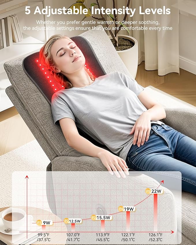 2025 Upgraded Red Light Therapy Mat Full Body 30.9x11.24 Large Size Dual Wavelength Red Light Therapy Pad 3 Modes 5 Intensity Levels EVA Breathable Material Smart Timer