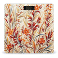 Painted with Flowers and Grass Scale for Body Weight Anti-Slip Tempered Glass Digital Bathroom Scales Clear LCD Display Weighing Scale Safe Rounded Corners Smart Scales