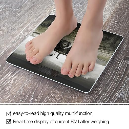 Digital Bathroom Scale for Body Weight Scale with Bright LCD Display High Accuracy Step-On Technology Auto On/Off Tractor Agriculture Tranquil Digital Scales 400 Lbs /180kg