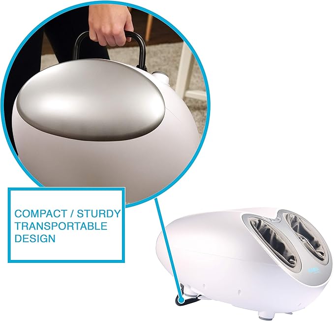 Aurora Health &amp Beauty Shiatsu Air Compression Deep Kneading Foot Massager with Heat Therapy