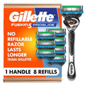 Gillette Fusion5 ProGlide Shaving Razor for Men 1 Handle 8 Blade Refills