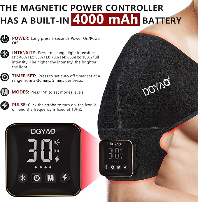 D MAX Cordless Red Light Therapy Belt + Shoulder Wrap