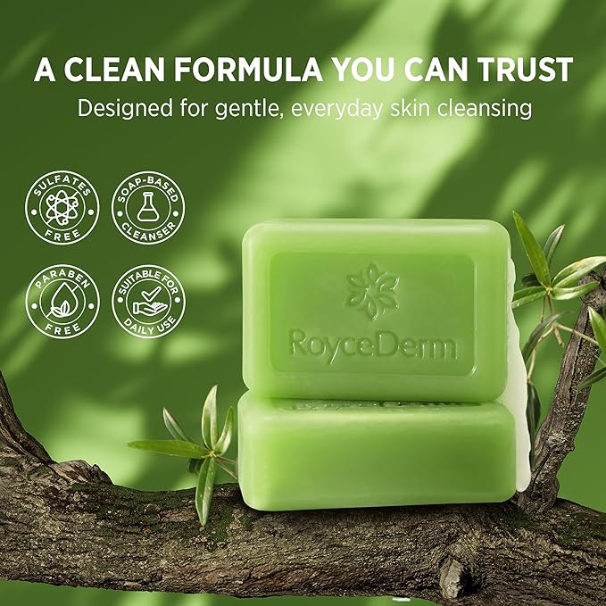 Roycederm Tea Tree Body Wash &amp Bar Soap Set – Refreshing Cleanse with Tea Tree Oil &amp Wormwood