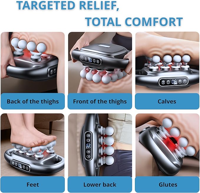 LEVILO 16 Head Massage Gun Deep Tissue for Neck Shoulder Back Massager – Deep Tissue Percussion Massager for Muscle Recovery – Quiet Portable &amp Powerful Full Body Tool – Ideal Gift for Men &am