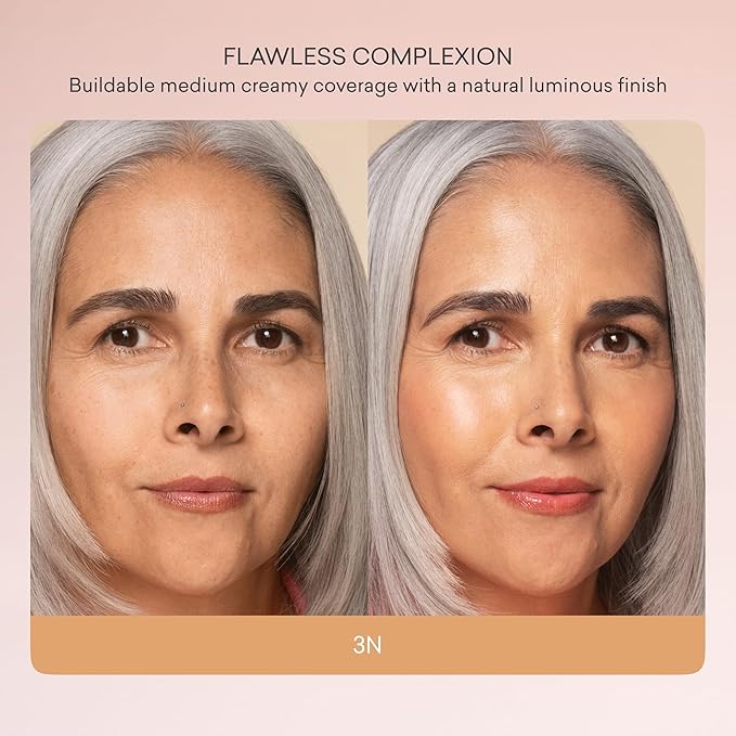Toty by Sofia Vergara - Ilumina CC Creamy Compact SPF 50+ Mineral Broad Spectrum Sunscreen for Face - Tinted Blurring Balm SPF- Matte Light Coverage - Water &amp Sweat Resistant - All Skin Types - 3