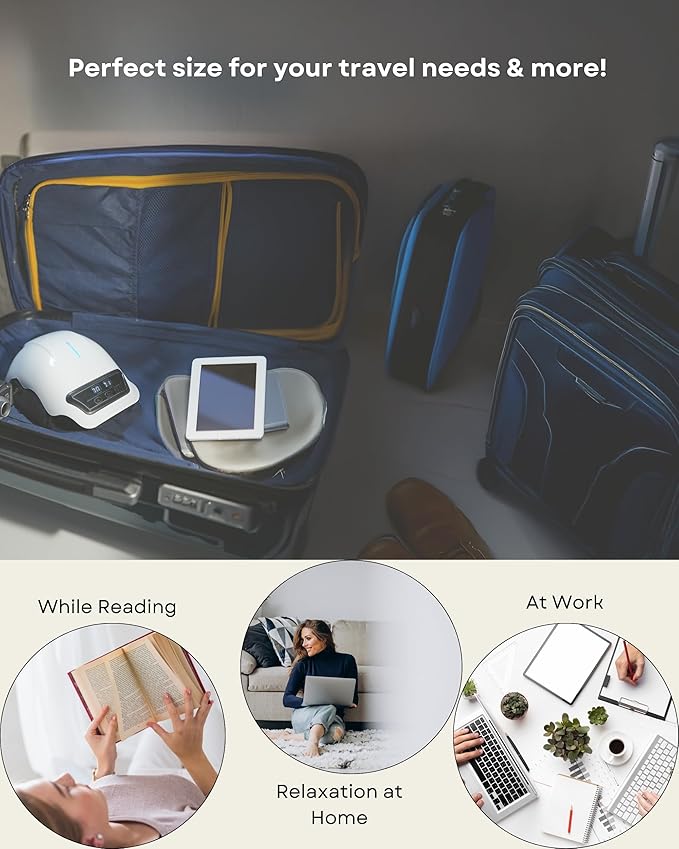 Cordless Knee Massager with Heat &amp Red Light Therapy – Adjustable Heat &amp Vibration – Lightweight Portable &amp Multi-Use for Knees Shoulders &amp Elbows – Relaxing and Comfortable Design