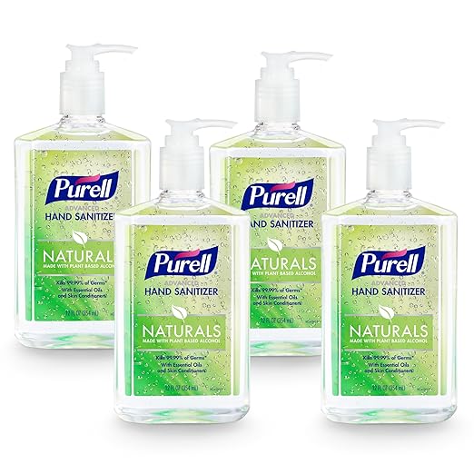 Purell Advanced Hand Sanitizer Naturals with Plant Based Alcohol Citrus Scent 12 fl oz Pump Bottle (Pack of 4) - 3623-06-EC2