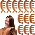 LemonRoad 12 Pack Wooden Scalp Massager Natural Sandalwood Wide Tooth Combs Wooden Scalp Massage Combs Bulk for Hair Growth Hair Care (Sea Lion&ampClassic)