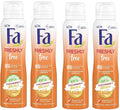 Economy size 200ml/6.7 ounces Fa 48h Deodorant Spray for Men &amp Women (4 Packs) (Cucumber Melon)