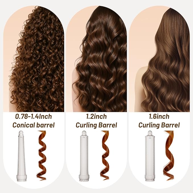 Long Barrel Curling and 6-Inch Large Diffuser Attachment Compatible with Shark FlexStyle