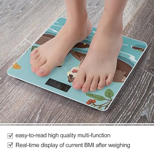 Otters Smart Scale for Body Weight Accurate Bathroom Scale with LED Display Digital Weight Scales Weighing Machine High Precision Scales for Bath Home