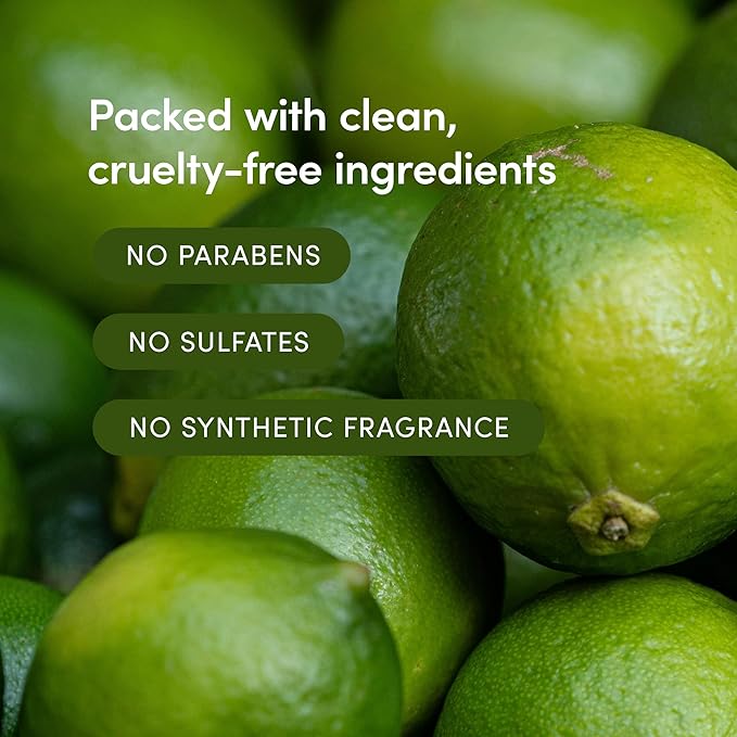 LATHER - Lavender Lime Natural Body Wash 8 fl oz - Shower Gel Cleanser - Gentle Body Soap - Essential Oils - Chamomile Ginseng Rosemary - All Skin Types Vegan Cruelty Free - Beauty &amp Skincare