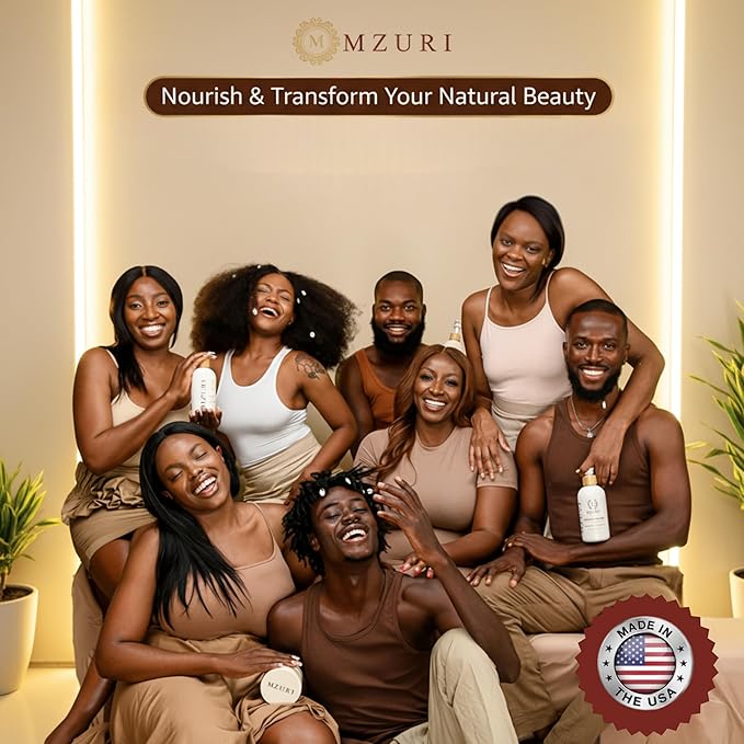 MZURI Unscented Body Wash African Black Soap Organic Shea Butter and Calendula Moisturizing Hydrating and Gentle Formula for Dry Sensitive Skin Paraben-Free Luxury Body Wash - 16 Fl. Oz
