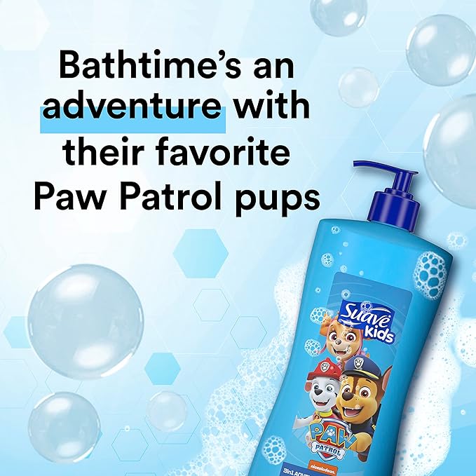 Suave Kids 3 n1 Body Wash &amp Shampoo Paw Patrol 28 oz(Pack of 4)