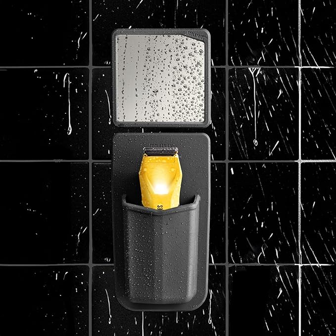 TOOLETRIES The Shearer - Groin &amp Body Hair Trimmer for Men Electric Shaver for Pubic Hair Balls Groin Chest Legs Waterproof Wet/Dry Clippers Rechargeable Bonus Shower Kit - Yellow