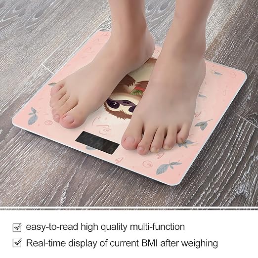Cute Sloth Bathroom ScaleHighly Accurate Digital Weighing Machine for People Bright LED Display Weight Scale for The Aldult Home Use