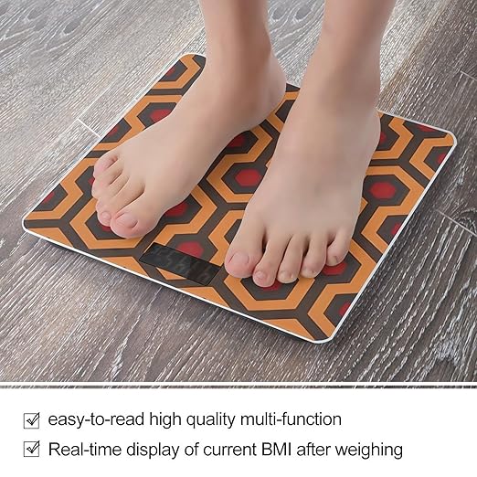 Digital Bathroom Scale for Body Weight Scale with Bright LCD Display High Accuracy Step-On Technology Auto On/Off Shining Overlook Digital Scales 400 Lbs /180kg