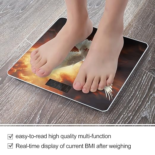 Dove Sun Art Bathroom Scale Weight Scale for Body WeightHighly Accurate Digital Weighing Machine Clear LED Display Digital Bathroom Body Scale 400lb/182kg