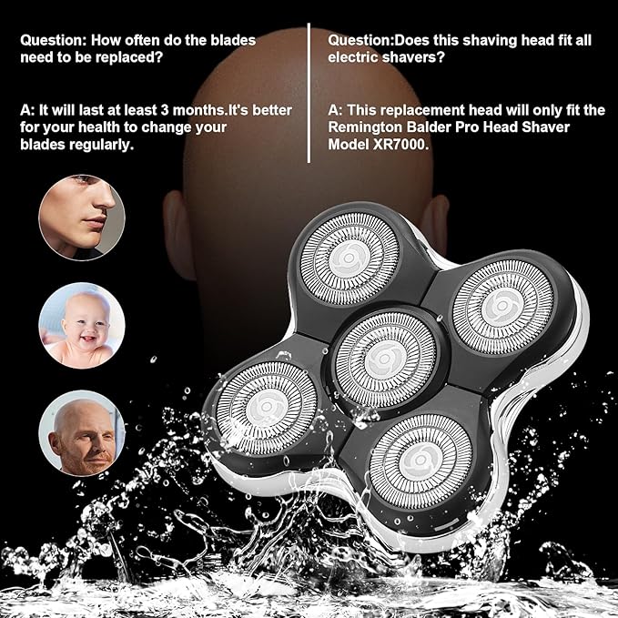 Pro Head Shaver Replacement Blades Compatible with Remington Balder Pro Head Shaver Model XR7000Precision Electric Shaving for Bald Men. (1pack)