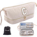 Initial Personalized Hair Dryer CaseDouble-Layer Hair Tools Travel Carrying Case for Shark FlexStyle/SmoothStyle with Hair Dryer Bag - Hair Air Wrap Dryer Case Flat Curling Iron Travel Organizer