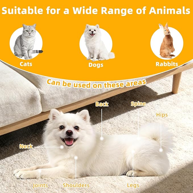 Pets Upgraded Red Light Therapy Belt LED Infrared Therapy with 4 Modes &amp 4 Adjustable Timer 60 LEDs 660nm &amp 850nm Red Light LED Screen Pet Muscle Recovery Light for Joint Relief
