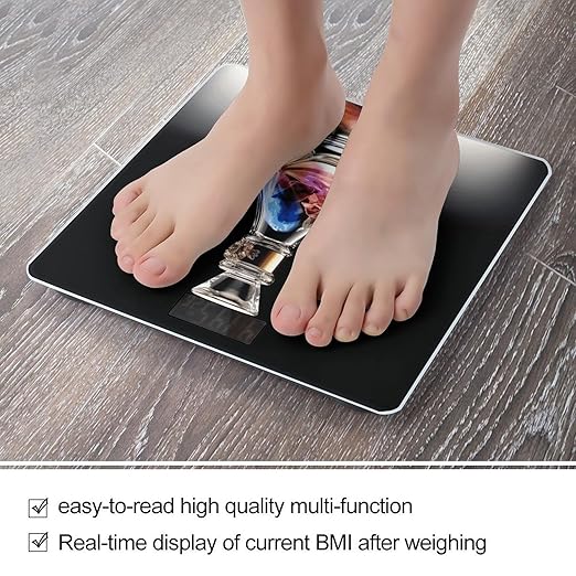Perfume BottleScale for Body Weight with LCD High Precision Weighing Scales Fashion Sturdy Tempered Glass Weight Scales Easy-to-Read Digital Bathroom Scale for Daily 400lb