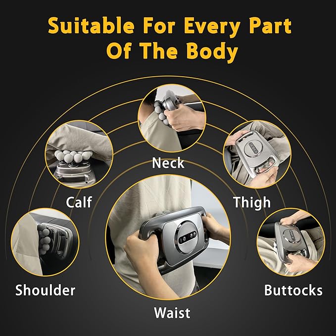 18 Head Massage Gun Set Deep Tissue Percussion Massager 9 Modes 9 Intensities Massage Gun for Legs Shoulders Back Body Muscle Pain Relief Massage Gun Deep Tissue