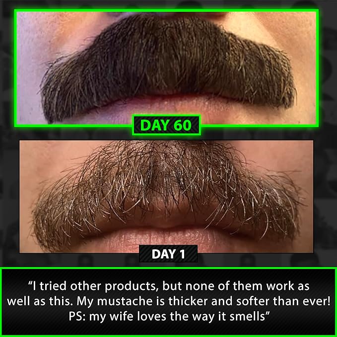 Beard Growth Kit w/ 2X Thickening Biotin Beard Balm &amp Conditioner + 6X Liquid Biotin w/ Collagen Peptides for Men's Beard &amp Hair Growth
