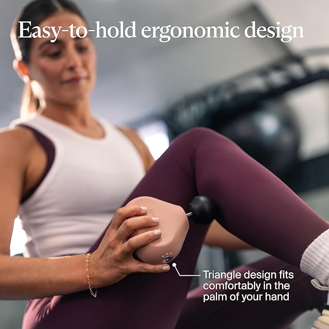 TheraGun Mini (3rd Generation) by Therabody – Ultra-Portable Massage Gun and Travel Essential for Fast Effective Pain and Tension Relief Anywhere (Desert Rose)