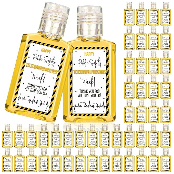 Oudain 911 Dispatcher Gifts National Public Safety Telecommunicators Week Mini Hand Soap Bulk Telecommunicators Gift Favors Small Hand Soap for Guest 1 Fl oz Travel Size Party Supplies