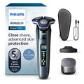 Philips Norelco Shaver Series 7000 Wet &amp Dry Electric Shaver with SenseIQ Technology Pop-up Trimmer Charging Stand Travel Case UV Sanitizing Cube Model S7889/91