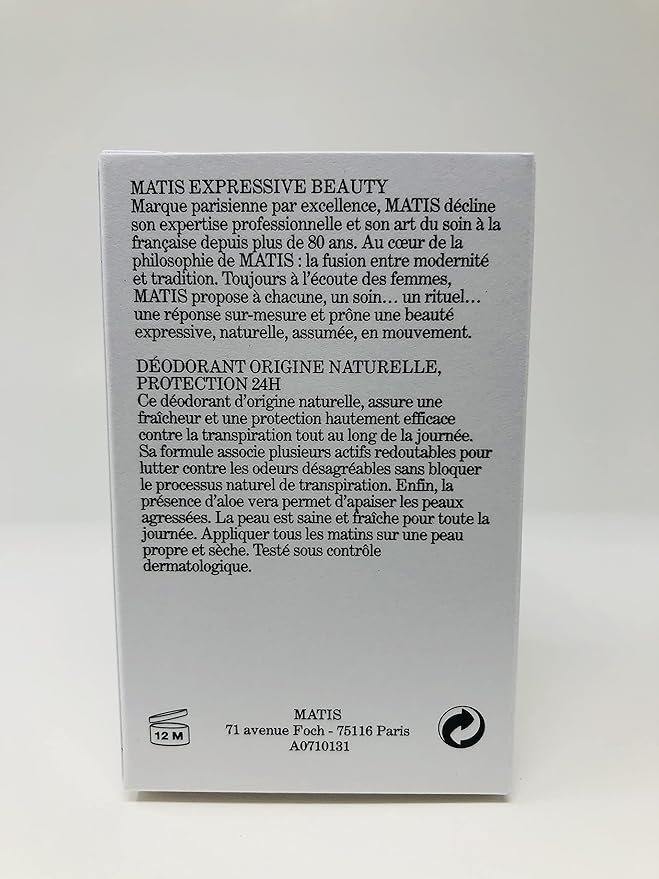 Matis Paris Réponse Body NATURAL SECURE: AKA Roll-On deodorant Alcolhol-Free #A0710131