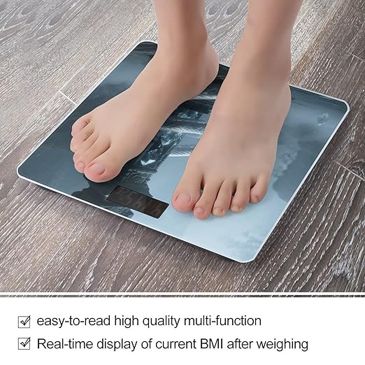 Snake on Crystal Pillar Weight Scale Large Digital Bathroom Scales with Bright LED Display Non Slip Digital Scale and Step On Fashion Weighing Machine for Body