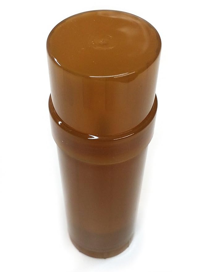 (24) Empty Clear Plastic Deodorant Containers (Brown) - 2.2 Oz Cylinders