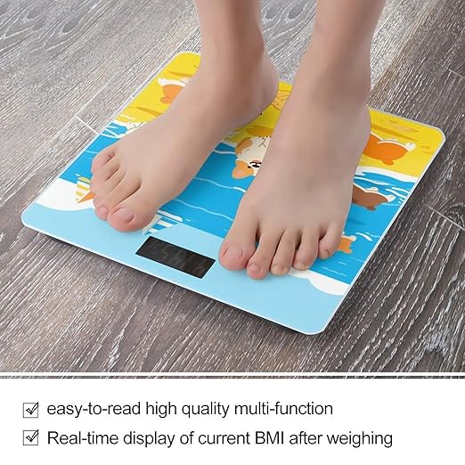 Cute Dogs Weight Scale Cute Bathroom Scale for Body Highly Accurate Digital Weighing Machine for People Compact LCD Display Scales with Sturdy Toughened Glass Scales