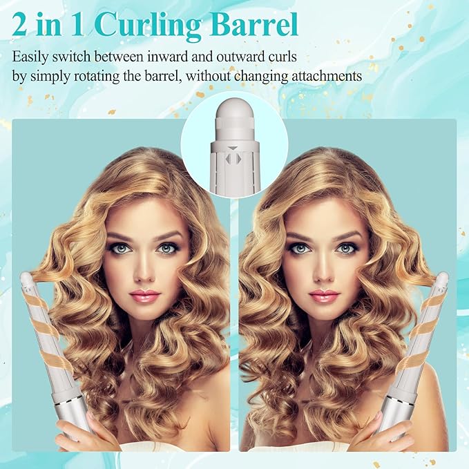 Long Barrel Curling and Upgraded Round Volumizing Brush for Shark Flex Style Attachment