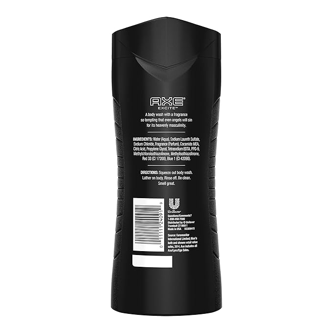 AXE Body Wash for Men Excite 16 Ounce (Pack of 6)