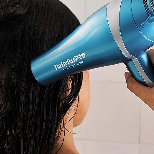Nano Titanium 2000-Watt Blow Dryer with Concentrator Nozzle Professional Grade Ionic Corded Styling Tool for Hair