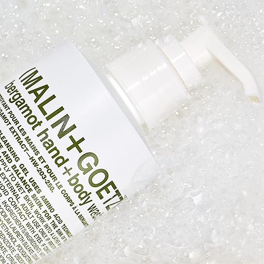 MALIN+GOETZ Hand + Body Wash | Gentle Foaming Cleanser with Botanical Extracts and Amino Acids | Hydrating pH-Balanced Unisex Scent | Vegan &amp Cruelty-Free (Eucalyptus Bergamot Rum Cannabis)