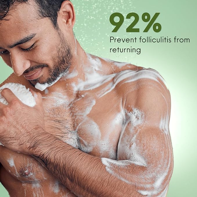 ABERA Folliculitis Shower Gel for Men &amp Women High-Performance Body Wash with BHA Wild Bitter Melon &amp Tea Tree Oil Reduce Back Acne &amp Hyperkeratosis Safe for All Skin Types 1014 Fl O
