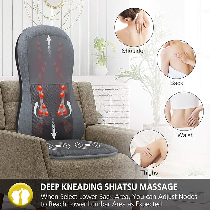 COMFIER Shiatsu Full Back Massager &amp Cordless Neck Massager